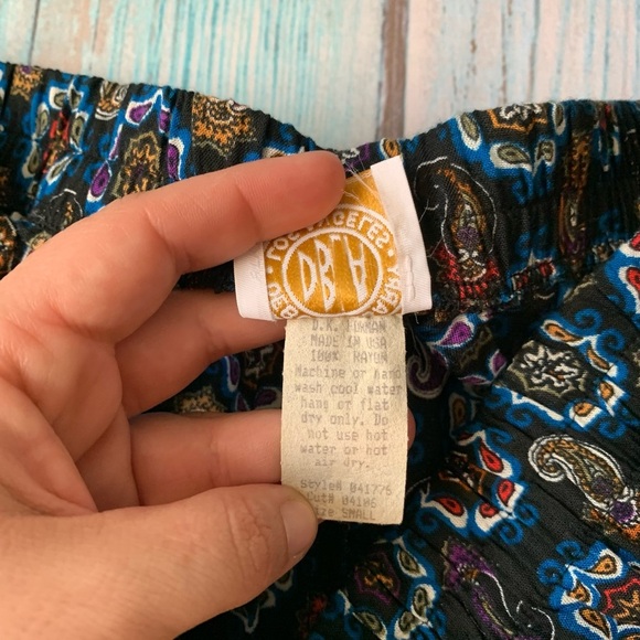 Vintage 80s button down and skirt set paisley print midi skirt size small - Picture 10 of 10